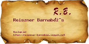 Reiszner Barnabás névjegykártya